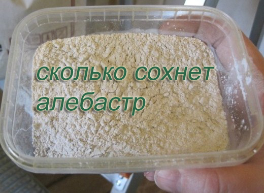 сколько сохнет алебастр