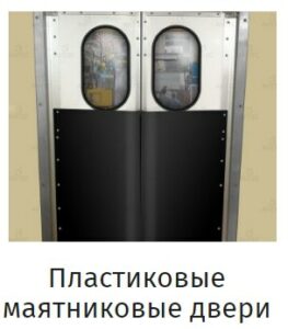 Маятниковые двери из пластика